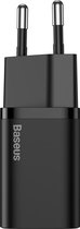 Fast Charger - USB-C Snellader 20 Watt Oplader - Zwart - Apple iPhone 12 Pro Max - Samsung Galaxy S21