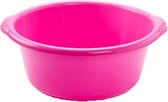 Kunststof teiltje/afwasbak rond 20 liter roze - Afmetingen 50 x 47 x 20 cm - Huishouden