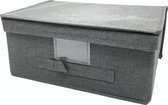 Sterk Opbergmanden 34x24x15cm - Kast Organizers Donker Grijs - Multifunctioneel Opberg Box/Doos/Mand/Vakken