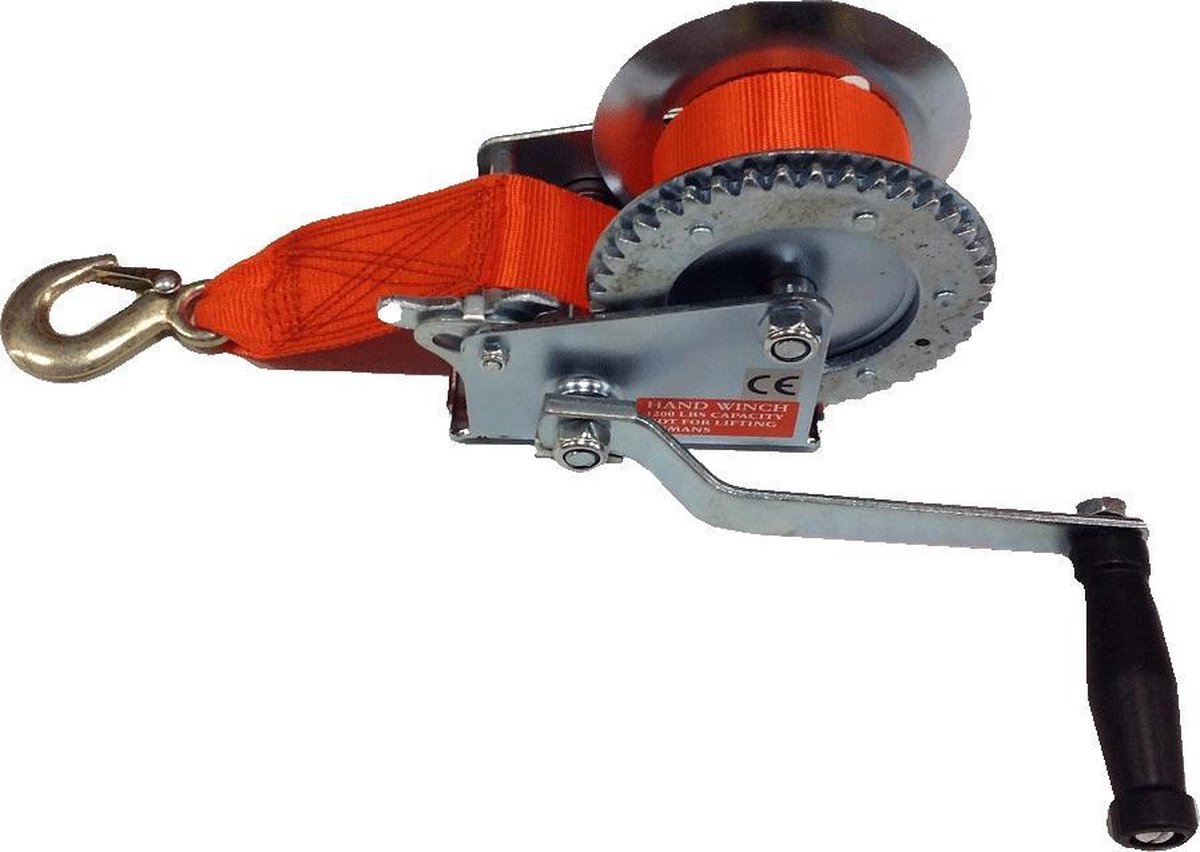 Handseilier professionele riemlier met 10 m riem handlier lier boot lier voor parallel slepen en verplaatsen van goederen, 1500 lbs Handseilier professionele riemlier met 10 m riem handlier lier boot lier voor parallel slepen en verplaatsen van goederen, 1500 lbs