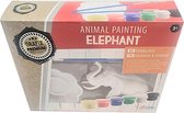 Grafix Schilderset Animal Olifant Junior Wit 10-delig