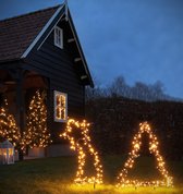 Luca Lighting Garden d'Light Vallende Ster Tuinsteker met Warm Witte LED Verlichting - L60 x H125 cm - Zwart