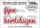 Crealies - Wordzz With Shadow Fijne Kerstdagen