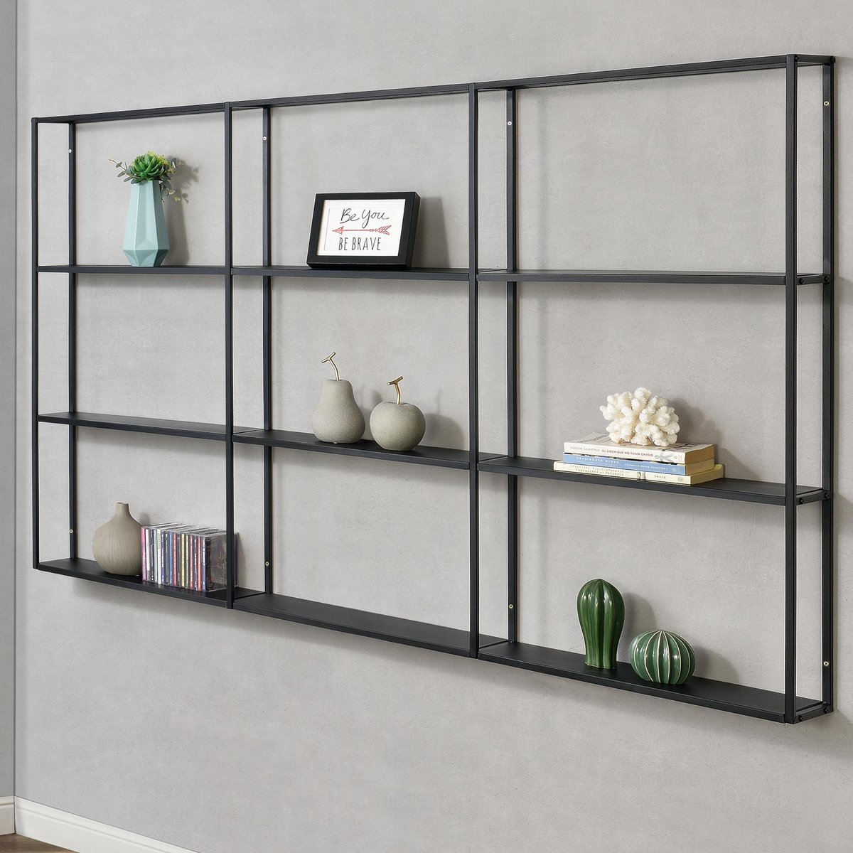 Wandrek Jelsa 160x18x110 cm zwart