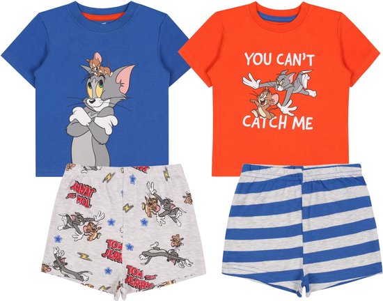 2x Pyjama Tom et Jerry bleu et rouge, OEKO-TEX 3-6 m 68 cm