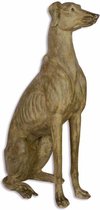 Beeld - zittende windhond - decoratief - 87,8 cm hoog