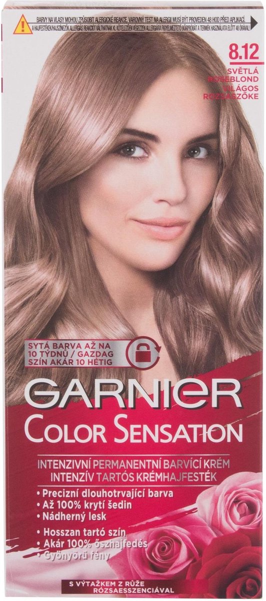 GARNIER - Color Sensational Intense Permanent Colour Cream 8.12 Světlá Roseblond (L)