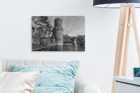 Canvas schilderij 30x20 cm - Wanddecoratie Nijmegen - Toren - Park - Muurdecoratie woonkamer - Slaapkamer decoratie - Kamer accessoires - Schilderijen op canvas