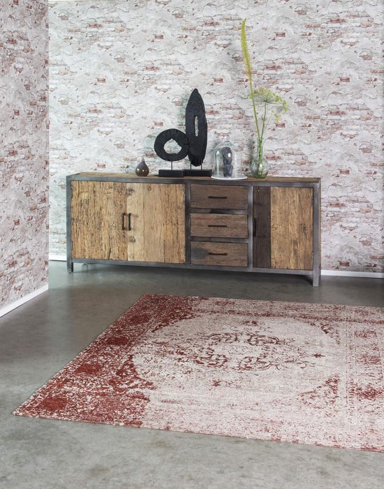 Vloerkleed Brinker Carpets Meda Wine Red - maat 200 x 300 cm