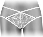 Fashion Secret Mylene - Erotische String met Open Kruis - Wit - One Size