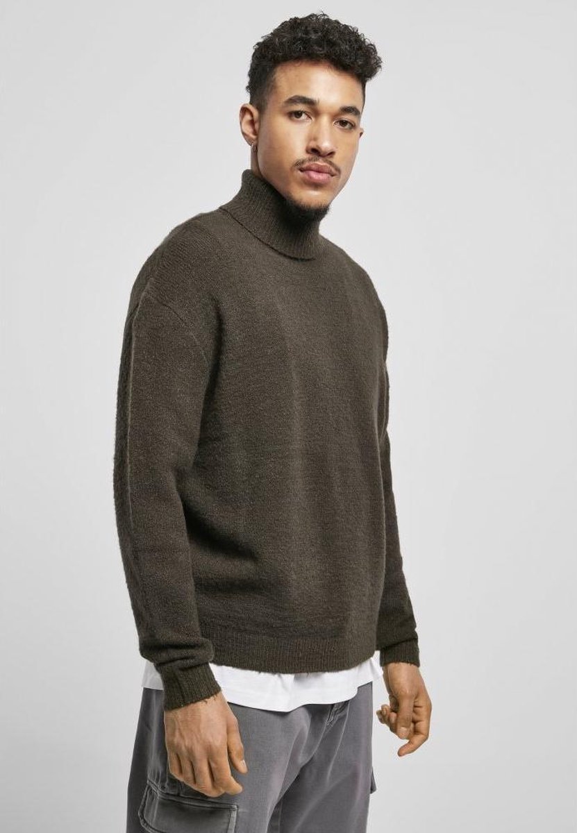 Urban Classics Oversized Roll Neck Sweater/trui S Grijs