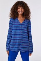 Woody pyjama dames - multicolor gestreept - ijsbeer - 212-1-PIL-S/900 - maat S