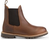 Travelin' Leikanger Dames Leren Chelsea boot - VIBRAM zool - Wol gevoerd - Cognac bruin leer - Maat 40