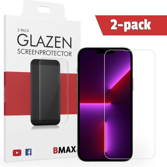2-pack BMAX Apple iPhone 13 Pro Screenprotector van gehard glas - Apple... | bol.com
