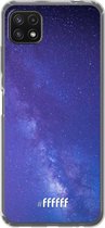 6F hoesje - geschikt voor Samsung Galaxy A22 5G -  Transparant TPU Case - Star Cluster #ffffff