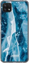 6F hoesje - geschikt voor Samsung Galaxy A22 5G -  Transparant TPU Case - Cracked Ice #ffffff