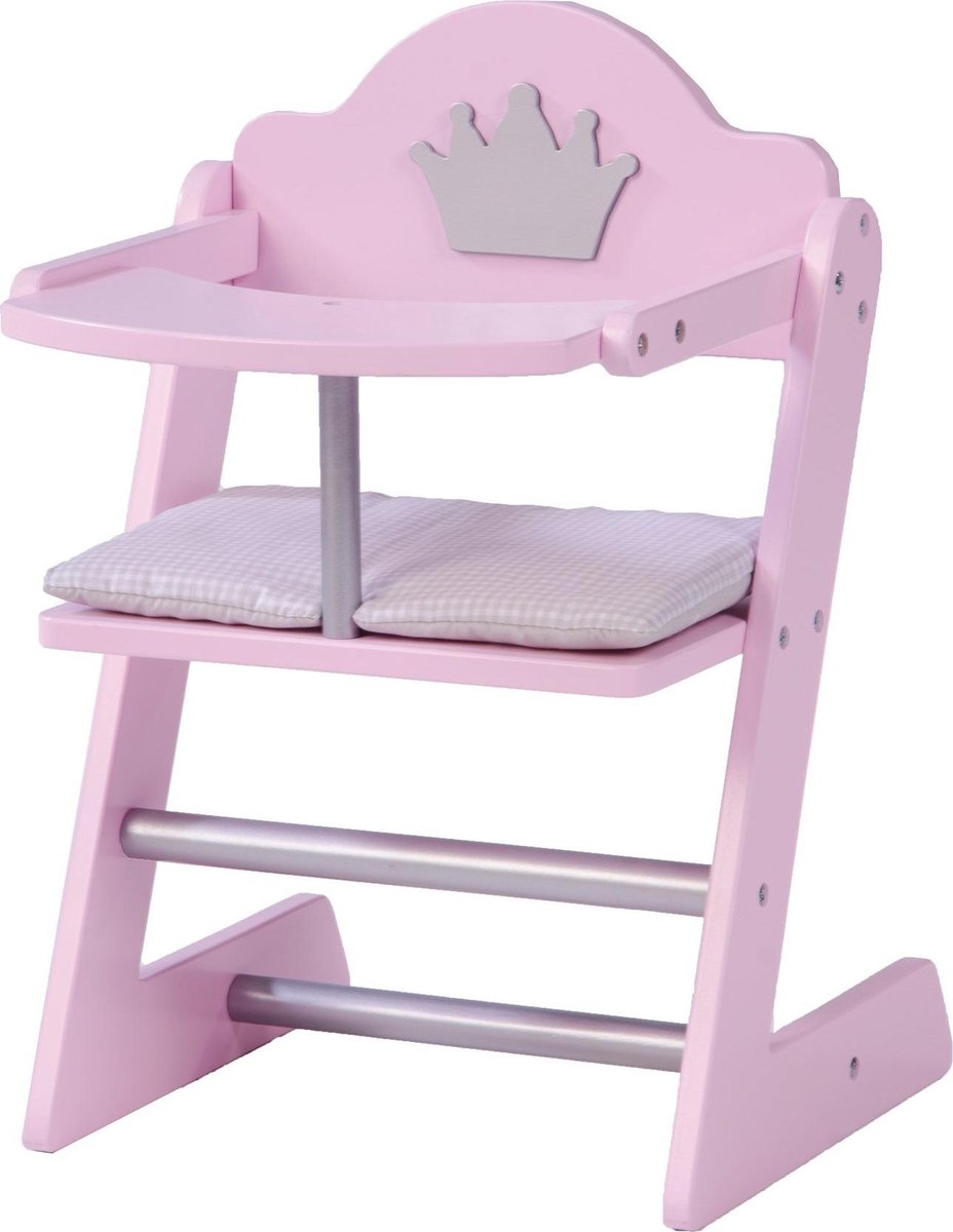 Roba Poppenstoel Princess Sophie Junior Hout 42 Cm Roze/zilver