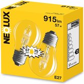 Neolux (Osram) Kogel Halogeenlamp E27 - 46W (60W) - Warm Wit Licht - Dimbaar - 2 stuks