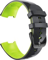 SmartphoneClip® SportBandje siliconen zwart-groen geschikt voor Fitbit Charge 3 & Fitbit Charge 4