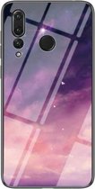 Voor Huawei Y9 Prime (2019)/P Smart Z Sterrenhemelpatroon Gehard Glas + TPU Schokbestendig Beschermhoes (Fantasie Sterrenhemel)