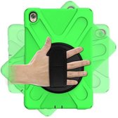 Tablet hoes geschikt voor Huawei MediaPad M6 10.8 Cover - Hand Strap Armor Case - Groen