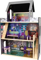 Poppenhuis - monsters + 8 meubels - Houten speelgoed vanaf 3 jaar