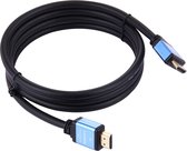 By Qubix HDMI Kabel 1.5 Meter - HDMI 2.0 Versie - High Speed 4k - 60 fps - ondersteund HDR - Blue Line