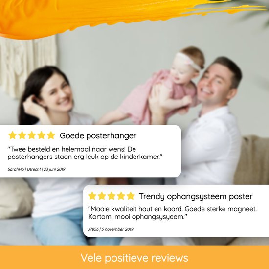 Porte-affiche (21 cm) en bois avec fermeture magnétique | A4 | système de suspension d'affiche - cadre d'affiche - cadre d'affiche - clip d'affiche - support d'affiche