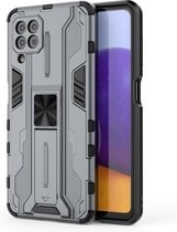 Voor Samsung Galaxy A22 4G Supersonic PC + TPU Schokbestendige beschermhoes met houder (grijs)