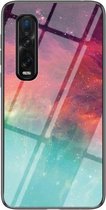 Voor OPPO Zoek X2 Pro Sterrenhemel Geschilderd Gehard Glas TPU Schokbestendige Beschermhoes (Kleur Sterrenhemel)