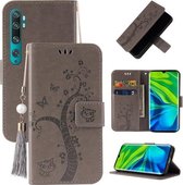 Voor Xiaomi Mi Note 10 Reliëf Lucky Tree Horizontale Flip Lederen Case met Houder & Kaartsleuf & Portemonnee & Lanyard (Grijs)