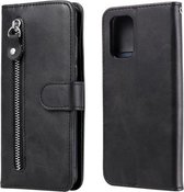 Voor Geschikt voor Xiaomi Redmi Note 10 5G / Poco M3 Pro 5G Mode Kalf Textuur Rits Horizontale Flip Lederen Case met Houder & Kaartsleuven & Portemonnee (Zwart)