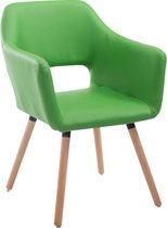 Eetkamerstoel - Eetstoel - Eetkamerstoelen - Keukenstoelen - Modern - Groen - Hout - 62 cm x 60 cm x 85 cm