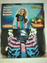 Verkleedset jurk skelet, halloween #kindercrea, verkleedset kind