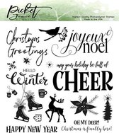 Joyeux Noel 6x6 Inch Clear Stamps (C-129)