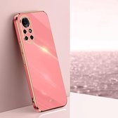Voor Huawei nova 8 5G XINLI Rechte 6D Plating Gold Edge TPU Shockproof Case (Hawthorn Red)