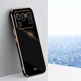 Voor Xiaomi Mi 11 Ultra XINLI Straight 6D Plating Gold Edge TPU Shockproof Case (zwart)