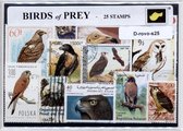 Roofvogels – Luxe postzegel pakket (A6 formaat) - collectie van 25 verschillende postzegels van roofvogels – kan als ansichtkaart in een A6 envelop. Authentiek cadeau - kado - kaar