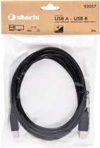 Kabel USB 2.0a naar USB B Silver Electronics 93037 3 m Zwart