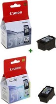 Originele inktcartridge (2 stuks) Canon PG512+CL513 Zwart/tricolor