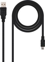 Kabel USB 2.0a naar Mini USB B NANOCABLE 10.01.0403 3 m Zwart