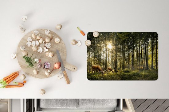Set de table - Cerf - Nature - Forêt - 45x30 cm - 6 pièces