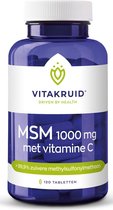 Vitakruid - MSM 1000 mg + Vitamine C - 120 tabletten