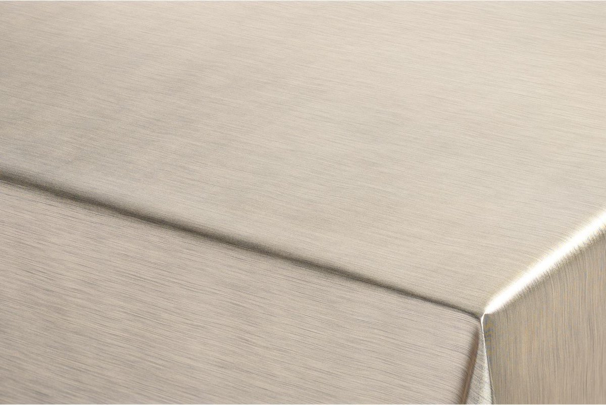 Luxe tafelzeil/tafelkleed gouden metallic look 140 x 250 cm - Tuintafelkleed