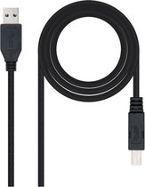 USB-kabel NANOCABLE 10.01.0802-BK Zwart