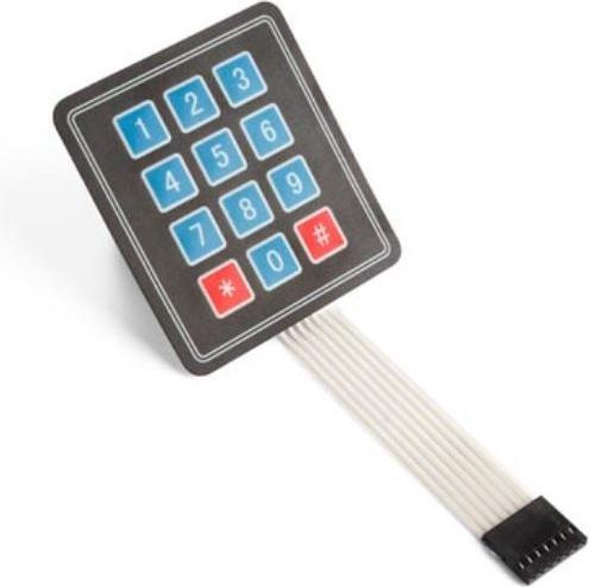 Whadda Membraantoetsenbord 7 X 7,7 Cm Zwart/blauw