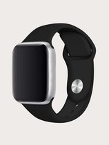 Zwart Siliconen Apple Watch Bandje - Zwart - 38/40/41 mm - Series 1 2 3 4 5 6 7 SE - Geschikt voor Apple Watch