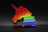 Pop It – Fidget Toy Spel – Anti Stress, Autisme en ADHD - Vrij van Giftige Materialen- TikTok Hype 2021 - Regenboog Unicorn