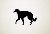 Silken Windhound - Silhouette hond - XS - 20x28cm - Zwart - wanddecoratie