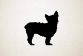 Yorkshire Terrier - Silhouette hond - S - 46x45cm - Zwart - wanddecoratie